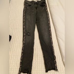 Snake skin Black jeans